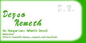 dezso nemeth business card